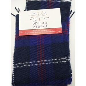 Spectra In Scotland Gordon Nicolson Kiltmakers Tartan Scarf Blue Red Plaid Wool